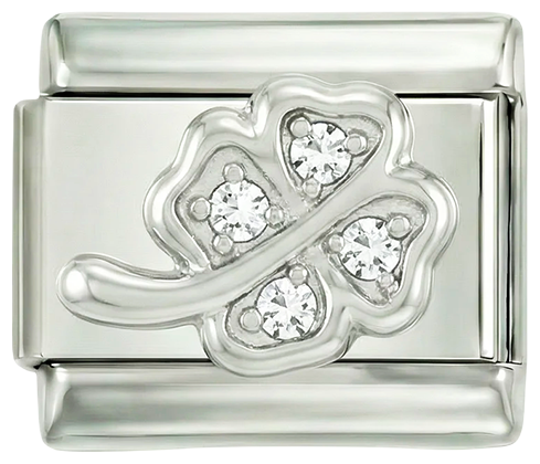 4-leaf Clover and its Stem, in Silver and White Stones - 4-leaf-clover-and-its-stem-in-silver-and-white-stones.png