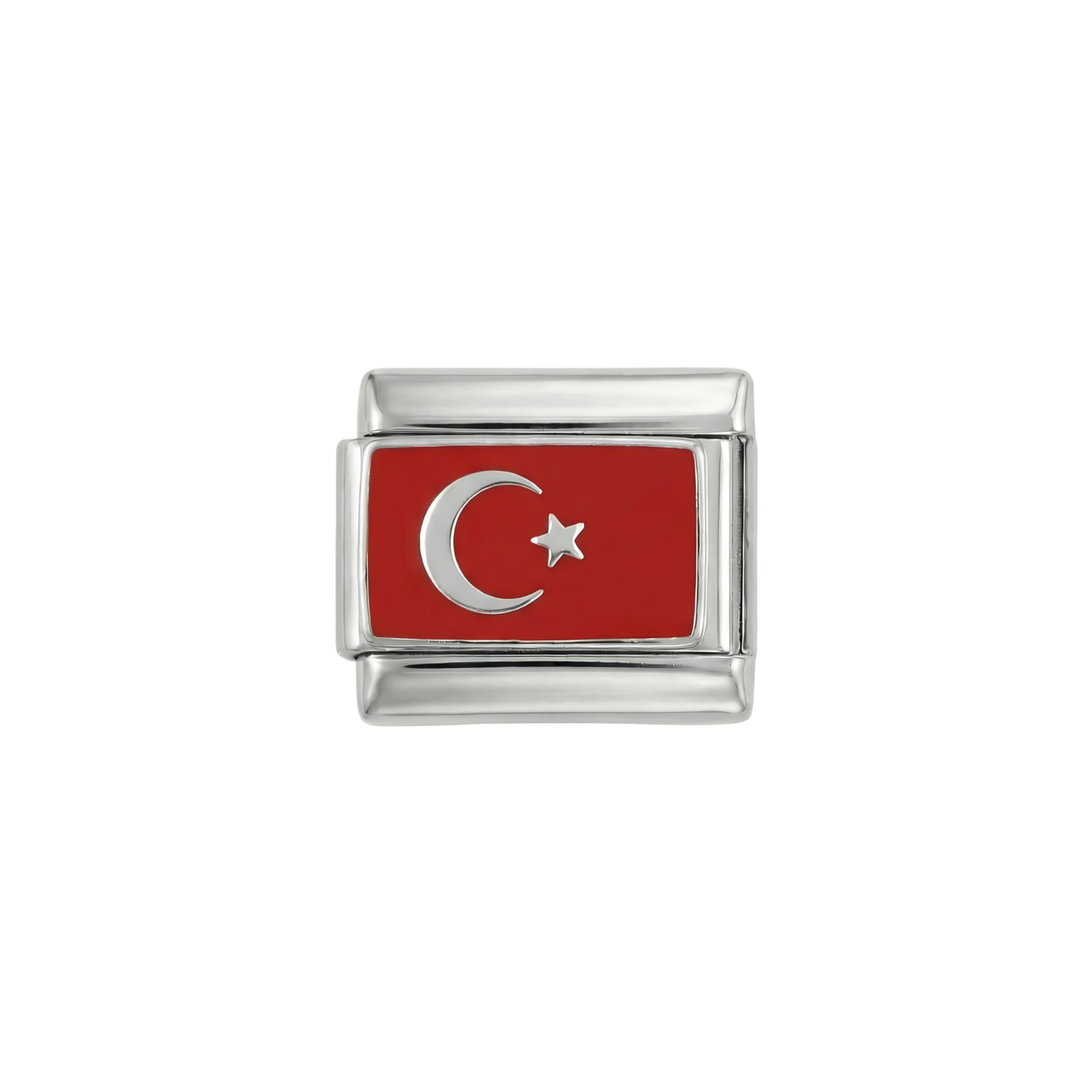 Türkei Flagge, auf Silber