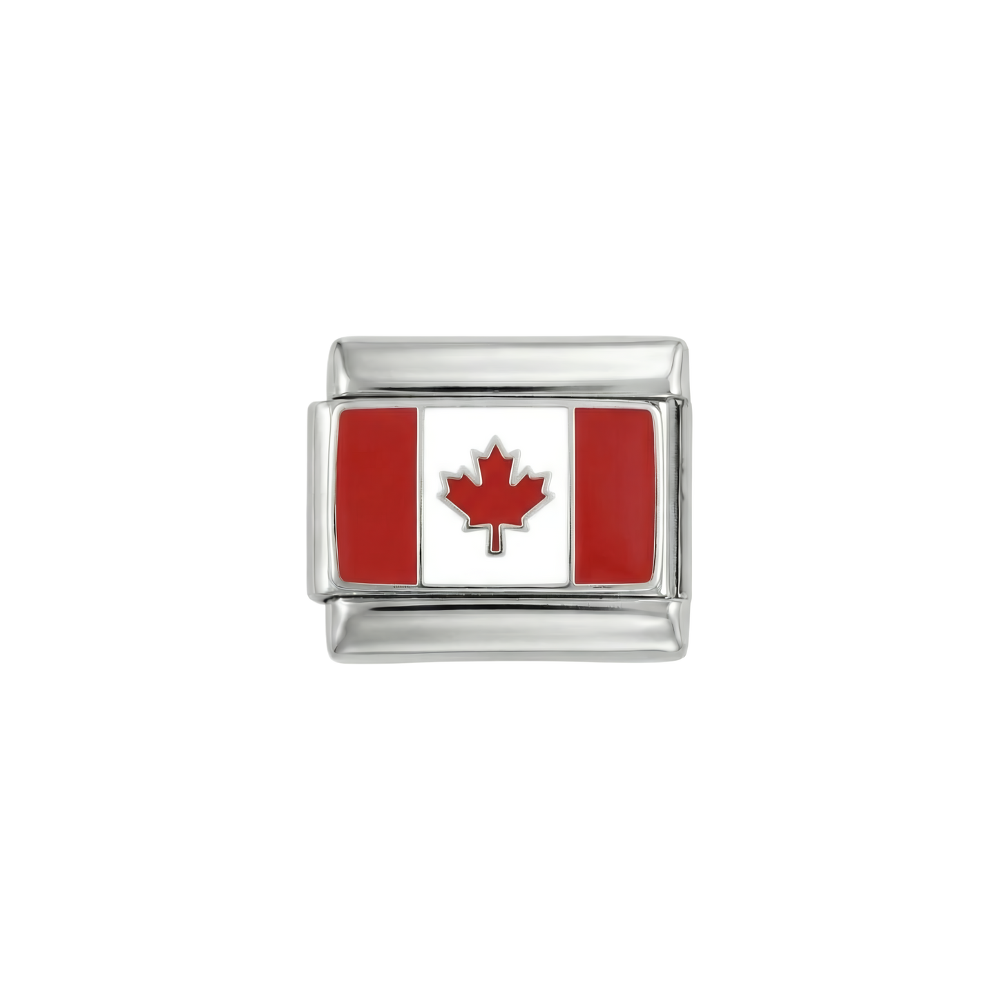 Canada Flag, on Silver