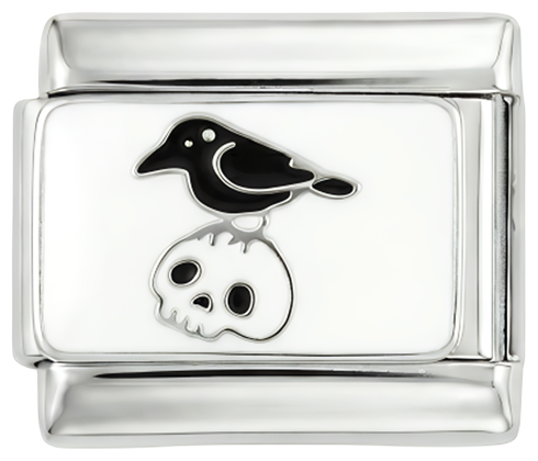 Crow on Skull on Silver - crow-on-skull-on-silver.png