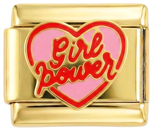 Girl Power with Heart on Gold