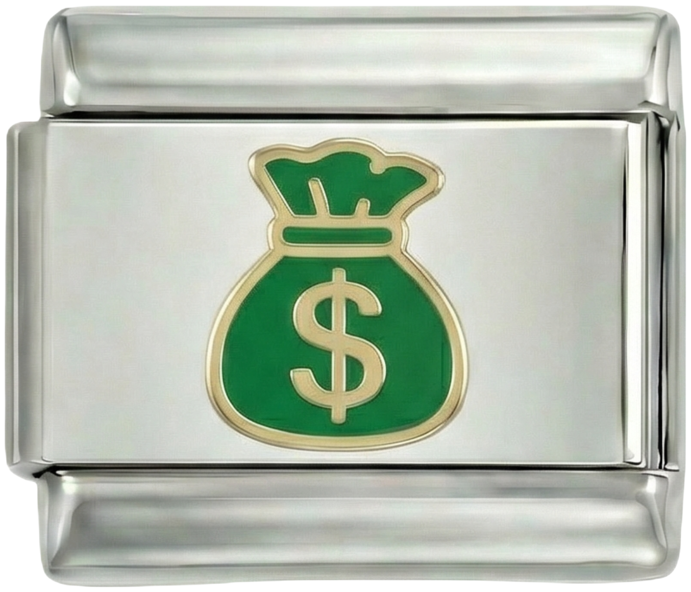 Sac de dollars, vert et or