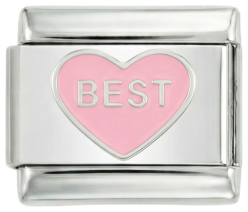 قلب وردي، BEST، على فضة