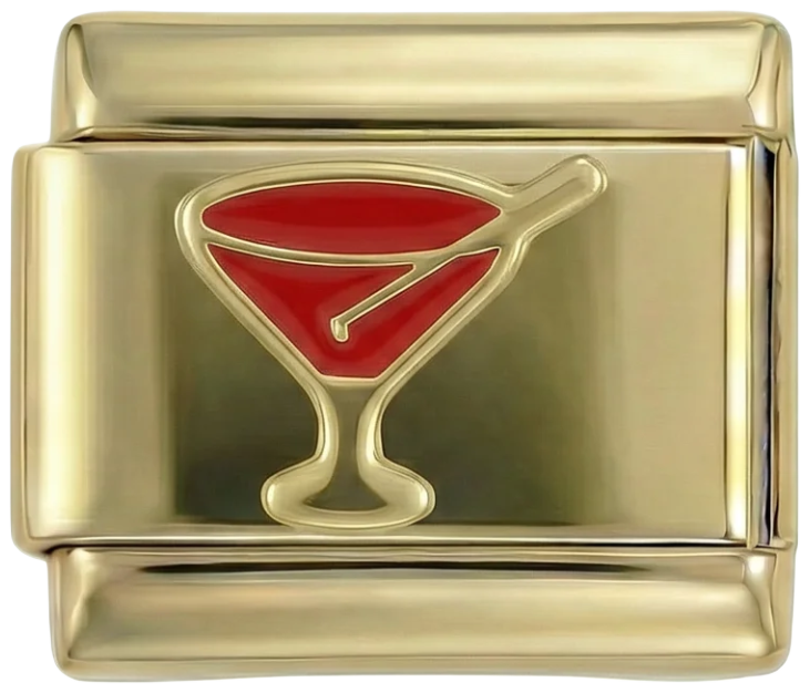 Red Cocktail in its Gold Glass, on Gold - red-cocktail-in-its-gold-glass-on-gold.png