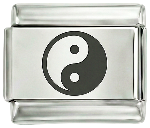 Yin und Yang, auf Silber