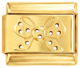 Bow with White Dots on Gold