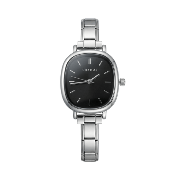 Capri Watch Silver – Black Dial Edition