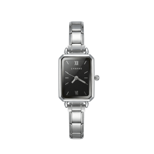 Como Watch Silver – Black Dial Edition