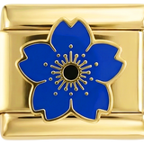 Dark Blue Flower on Gold - Dark-Blue-Flower-on-Gold.png