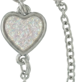 Grey Heart, Double Linked Charms on Silver - Grey-Heart-Double-Linked-Charms-on-Silver.png
