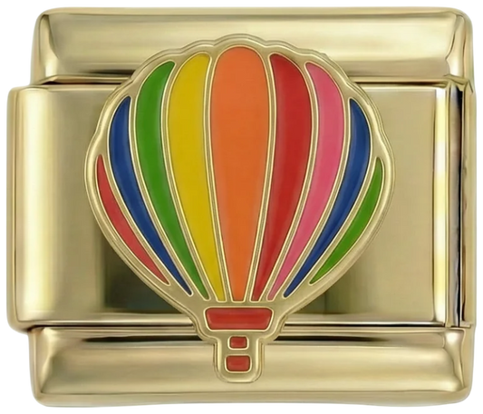 Hot Air Ballon Multicolor on Gold - Hot-Air-Ballon-Multicolor-on-Gold.png