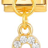 Letter C with stones, Hanging, on Gold - Letter-C-with-stones-hanging-on-gold.png