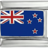 Bandera de Nueva Zelanda, en plata