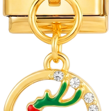 للإضافة - رنة ثلجية حمراء مع أحجار