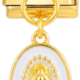 White Religious Medal Pendant on Gold - White-Religious-Medal-Pendant-on-Gold.png