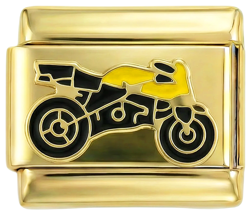 Yellow and Black Motorbike on Gold - Yellow-and-black-motorbike-on-gold.png
