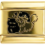 3 Katzen, die sich auf Gold umarmen
