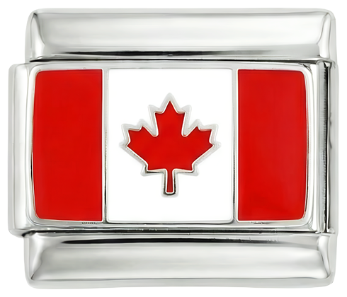 Bandera de Canadá, sobre plata