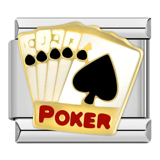 Card Games, Poker, on Silver - Charms Official
