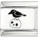 Crow on Skull on Silver - crow-on-skull-on-silver.png