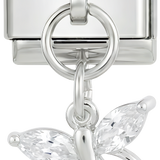 يعسوب مع كريستالات على فضة