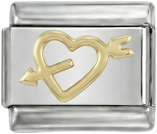 Gold Heart Pierced by an Arrow - gold-heart-pierced-by-an-arrow.png