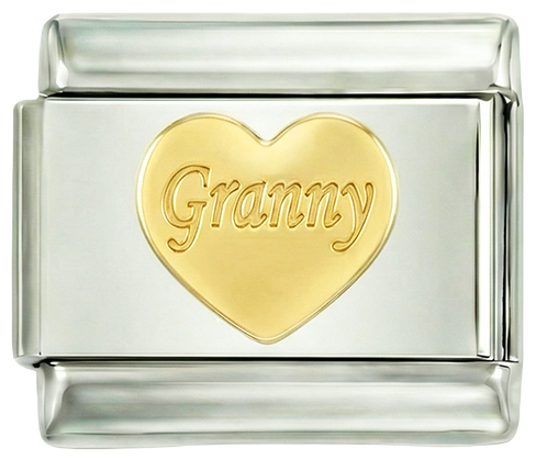 Heart, Love Granny in Gold, on Silver - heart-love-granny-in-gold-on-silver.png