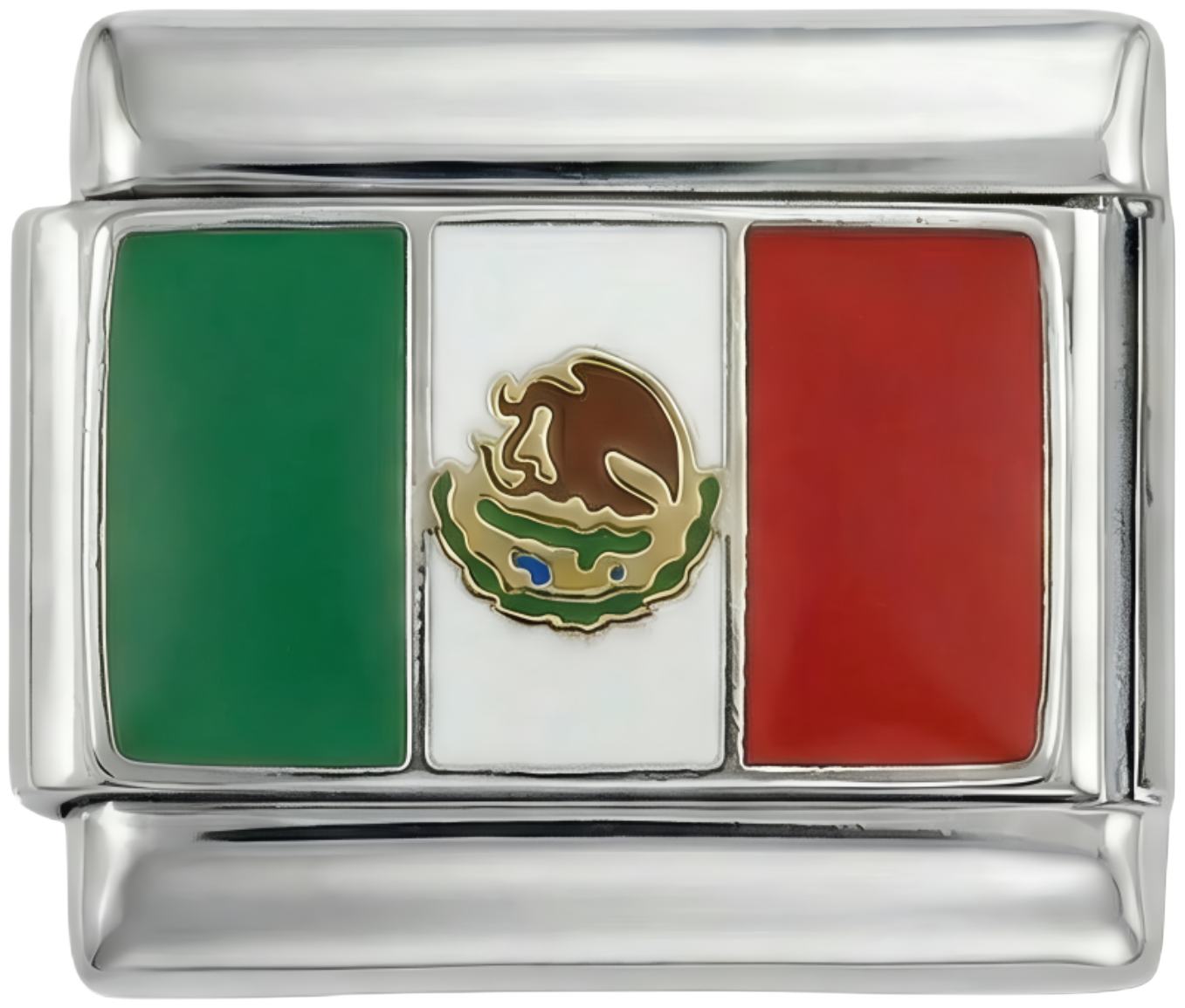 Bandera de México, en plata