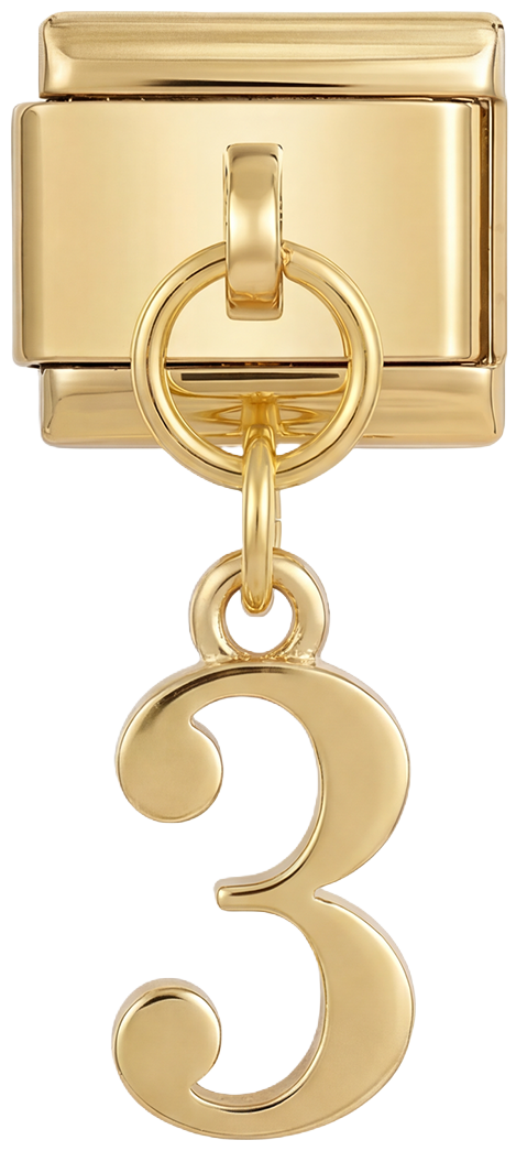 Number 3, Hanging, on Gold - number-3-hanging-on-gold.png