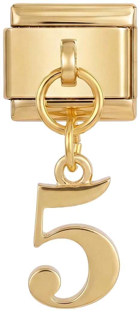 Number 5, Hanging, on Gold - number-5-hanging-on-gold.png