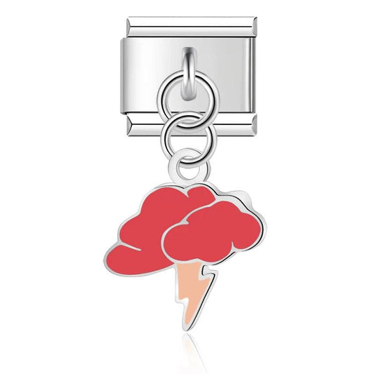 Red Cloud and Thunder, on Silver - Charms Official