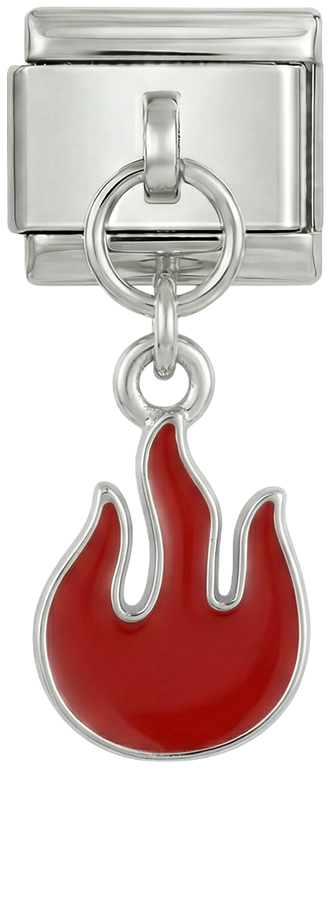 Red Flame, on Silver - red-flame-hanging-silver.png