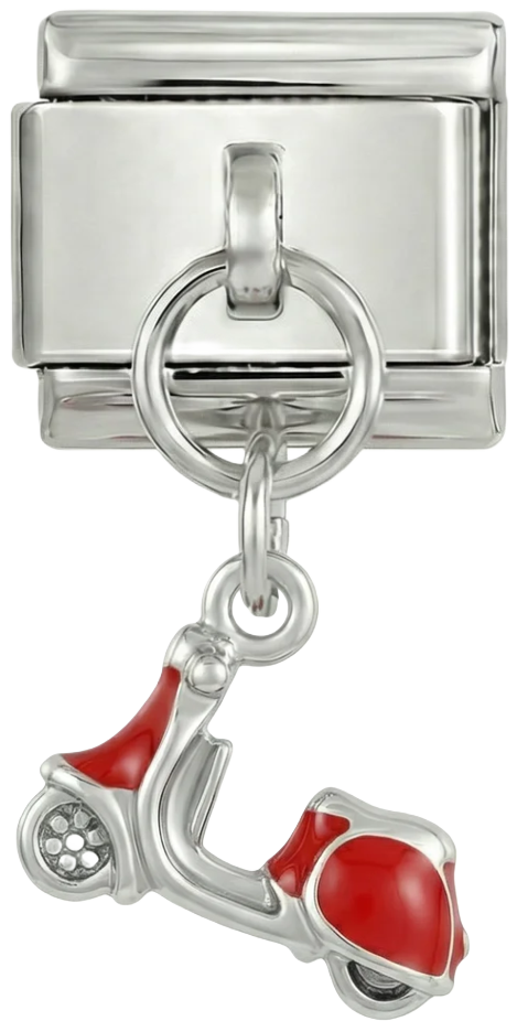 Red Scooter, on Silver - red-scooter-on-silver.png