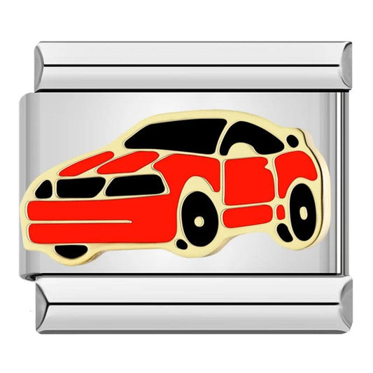 Red Sports Car, Tinted Windows and Headlight - Charms Official