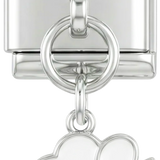 Nube blanca, sobre plata